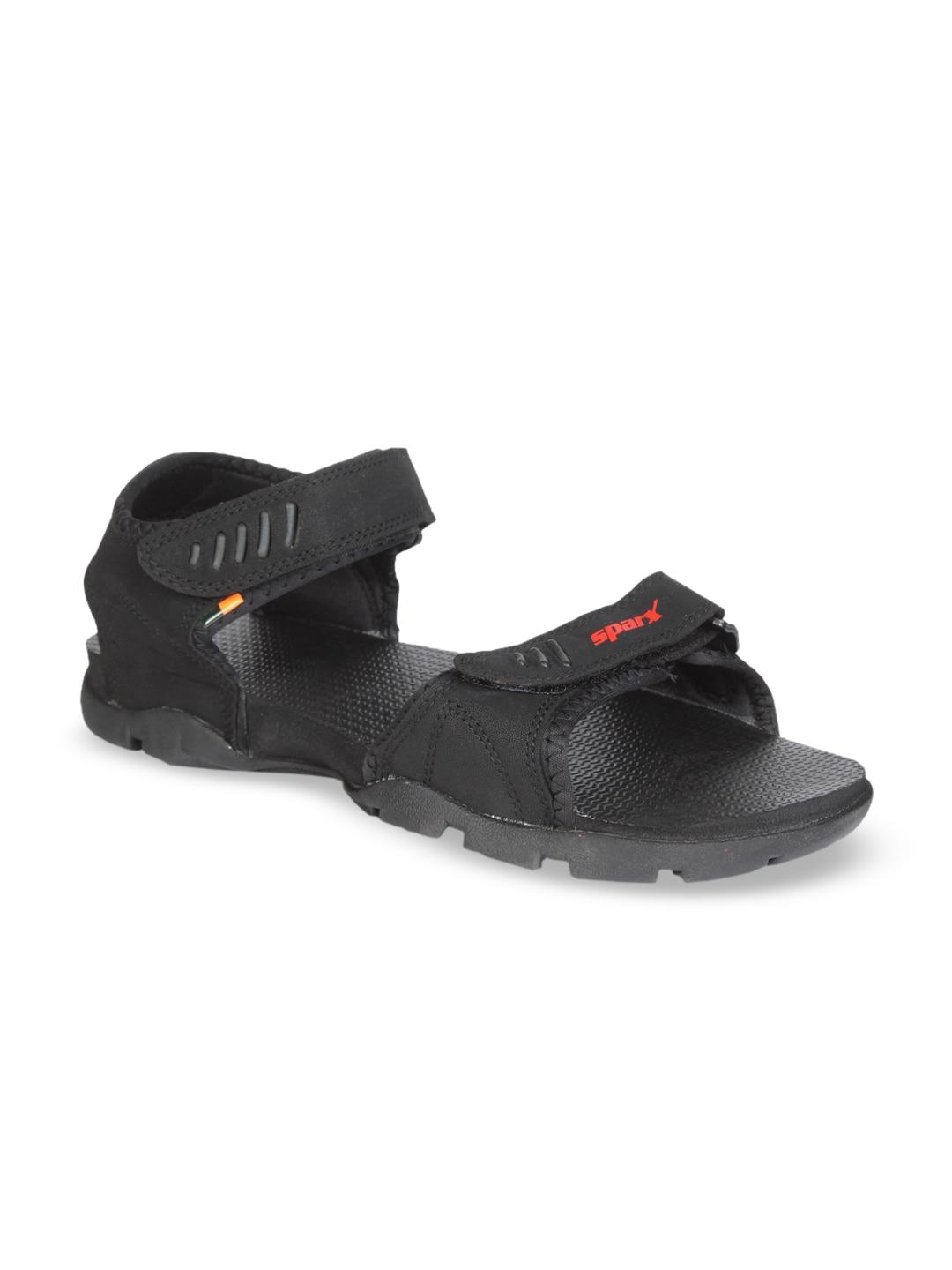 sparx-men-black-solid-sustainable-sports-sandals