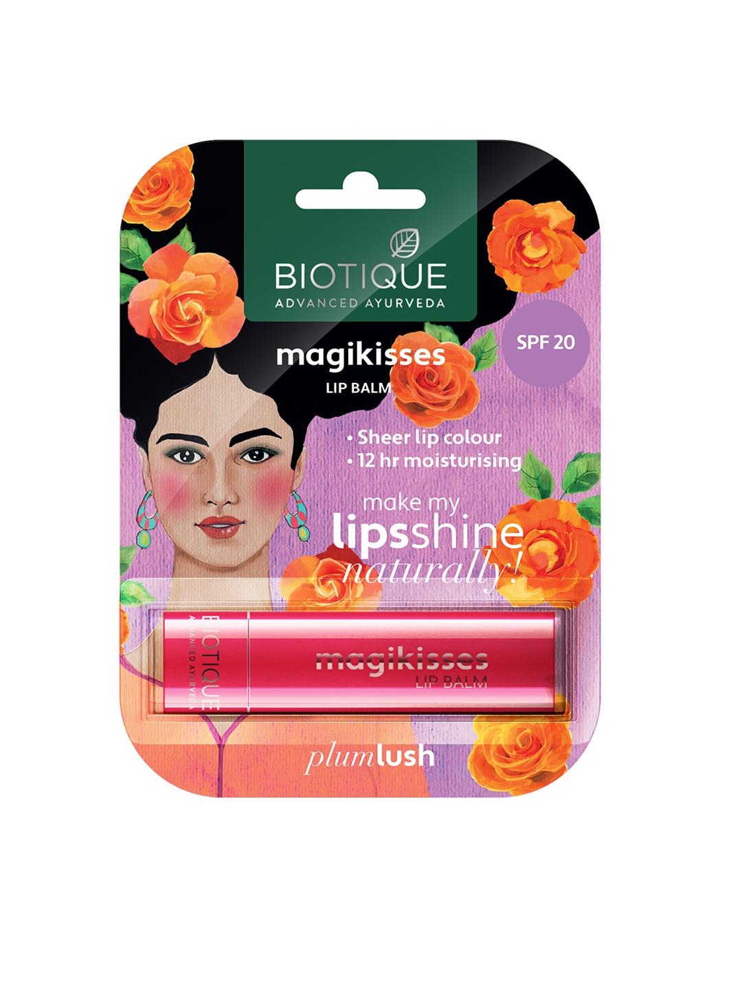 Biotique Magikisses SPF 20 Moisturising Sheer Lip Balm - Plum Lush