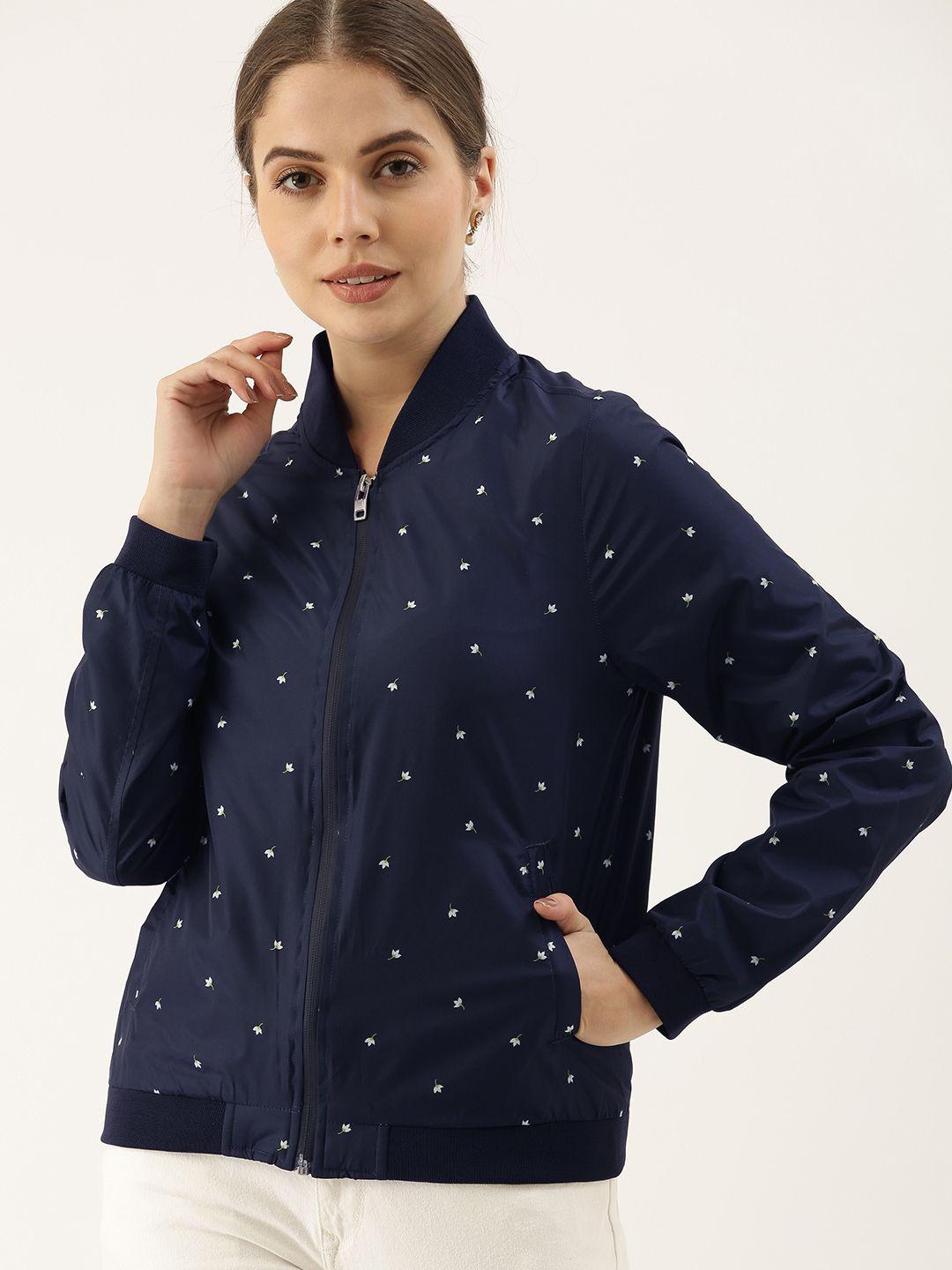and-women-navy-blue-floral-bomber-jacket