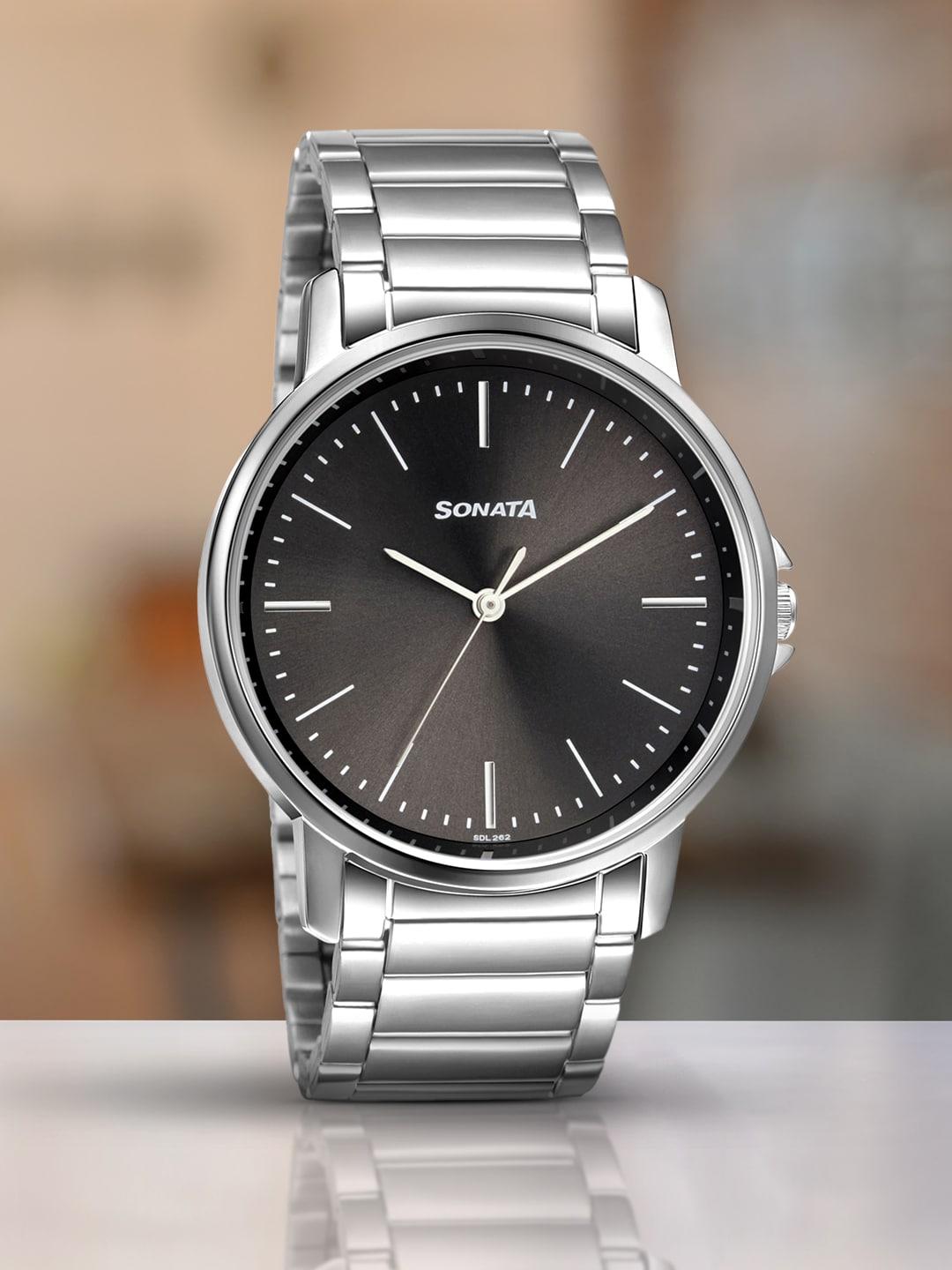 sonata-men-black-&-silver-toned-analogue-watch-77083sm05w