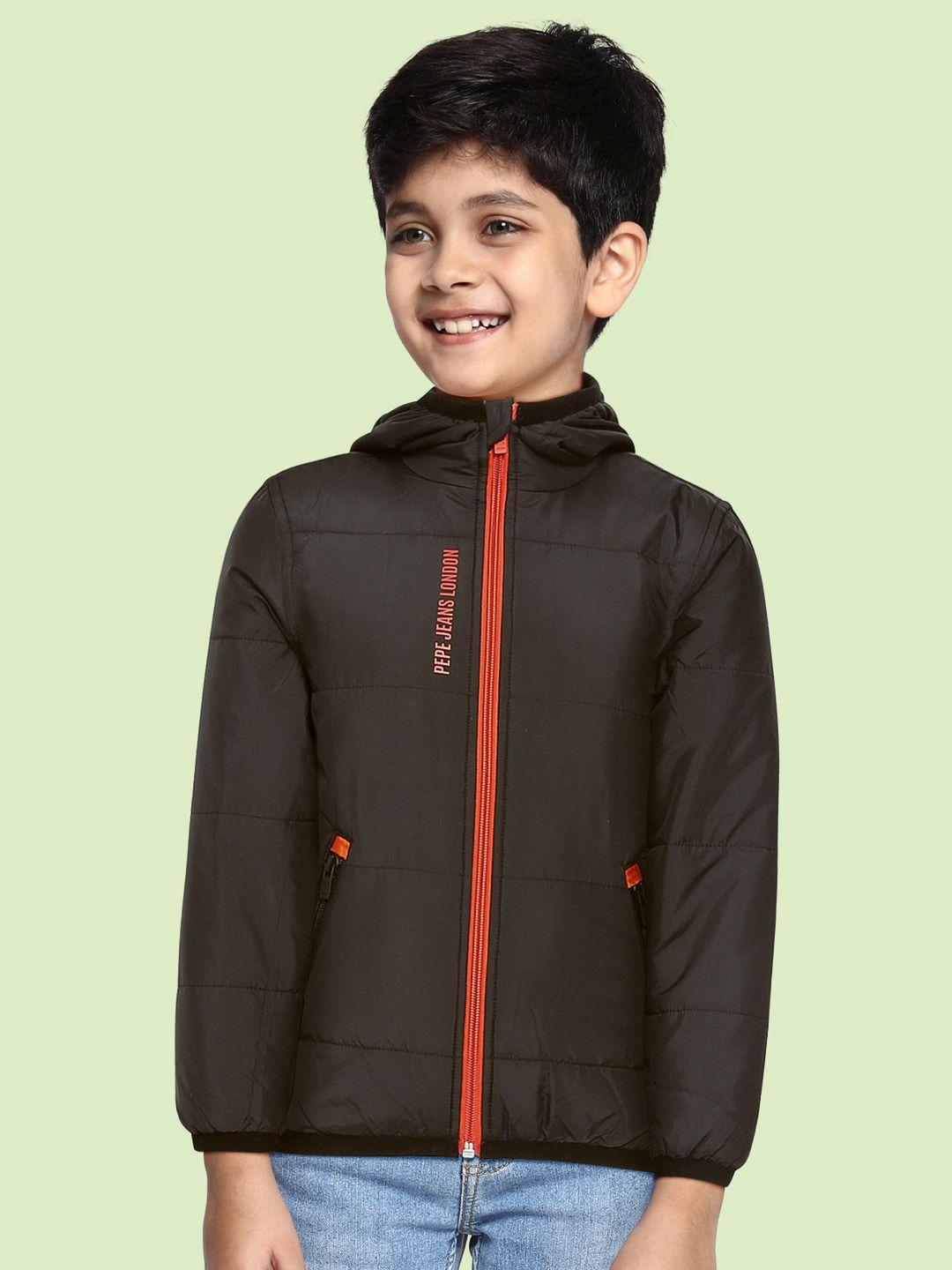 Pepe Jeans Boys Black Solid Puffer Jacket