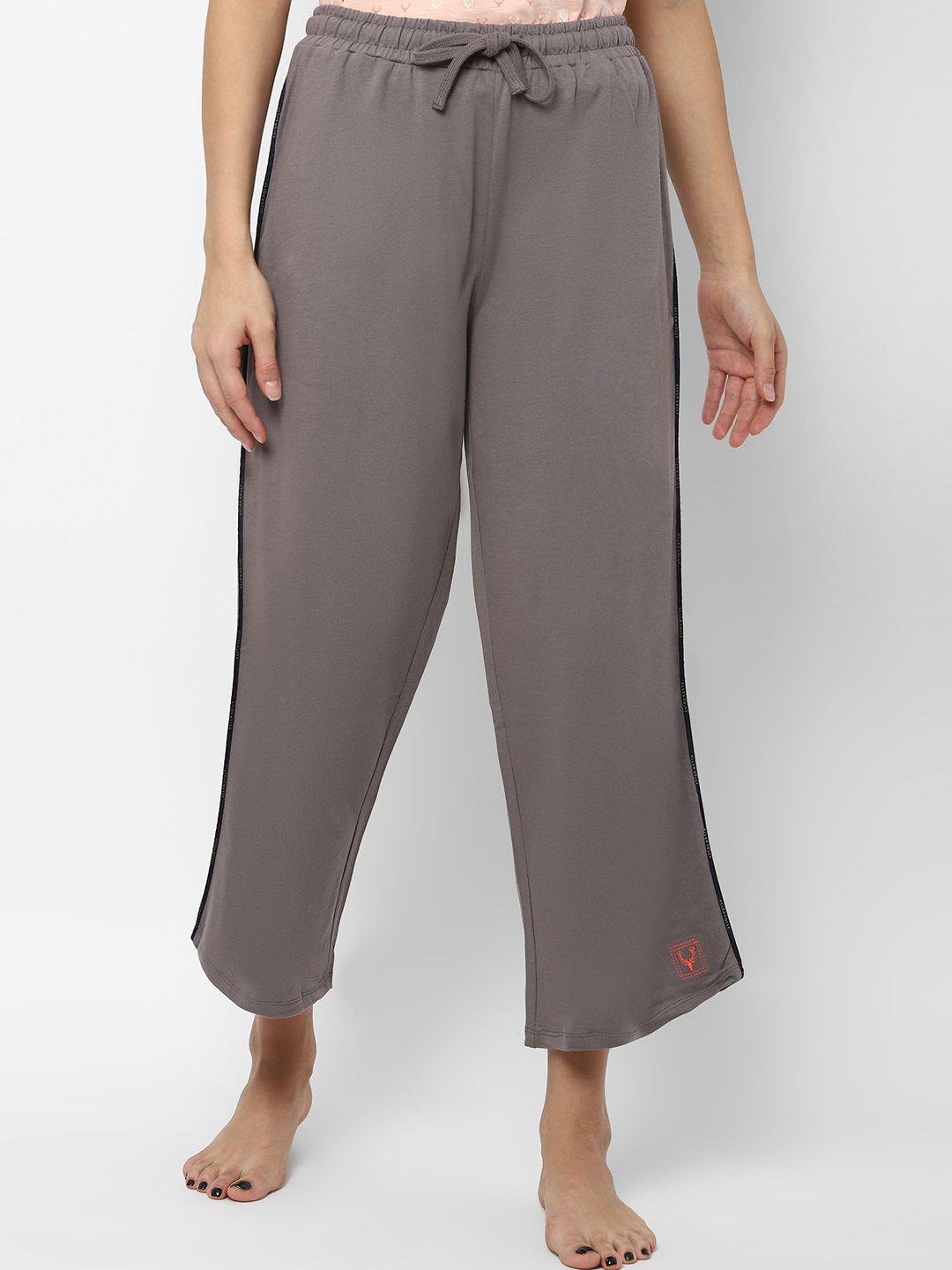 allen-solly-women-grey-solid-lounge-pants