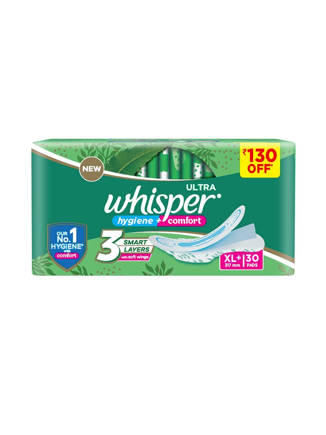 whisper-ultra-clean-xl+-sanitary-pads---30-pads