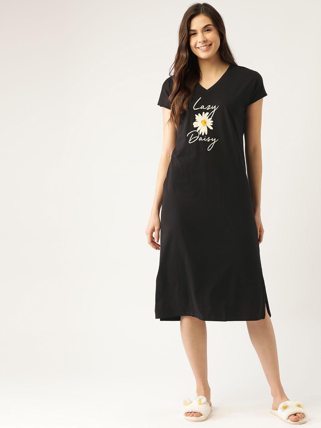 dressberry-women-black-printed-pure-cotton-nightdress