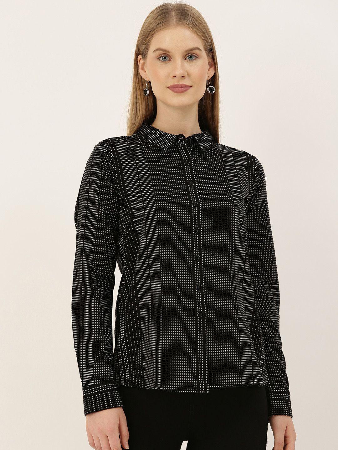 and-women-black-striped-regular-fit-casual-shirt