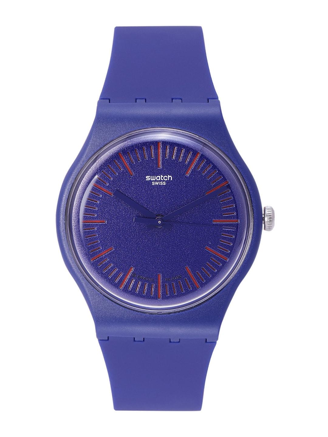 Swatch Unisex Blue Water Resistant Analogue Watch SUON146