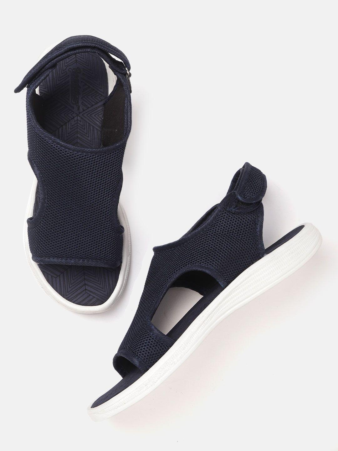 the-roadster-lifestyle-co-women-navy-self-design-sports-sandals-with-cut-outs