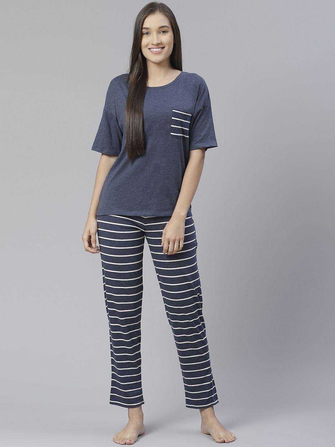 Marks & Spencer Women Striped Pyjama Set