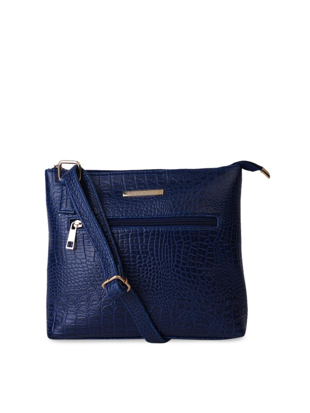 Lapis O Lupo Navy Blue Textured Sling Bag