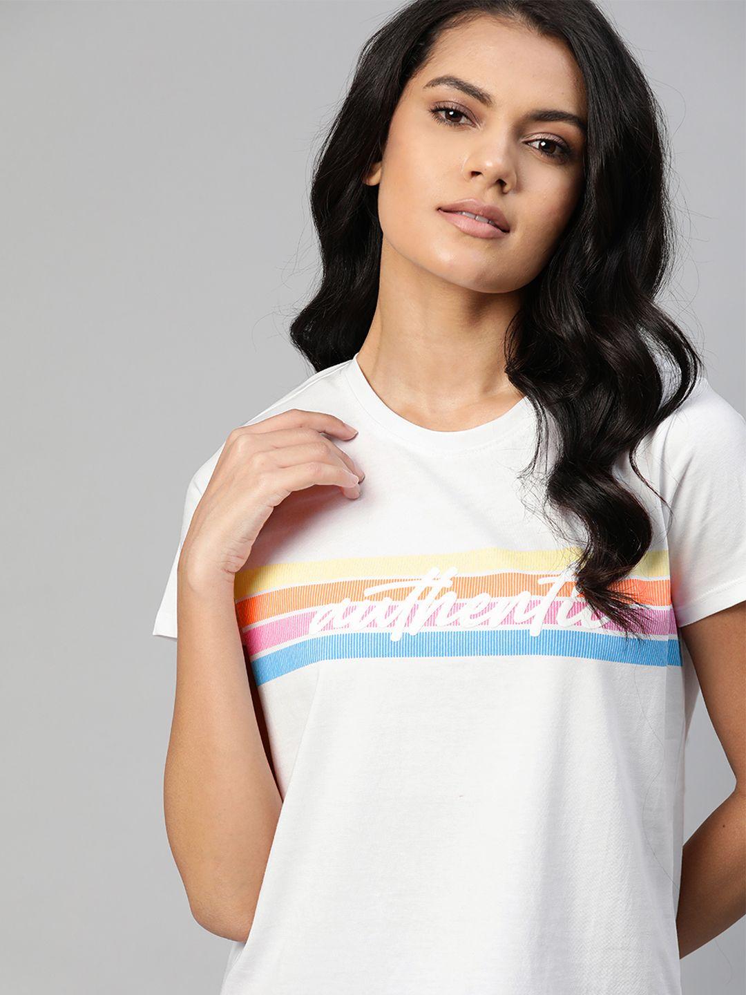 harvard-women-white-typography-printed-t-shirt