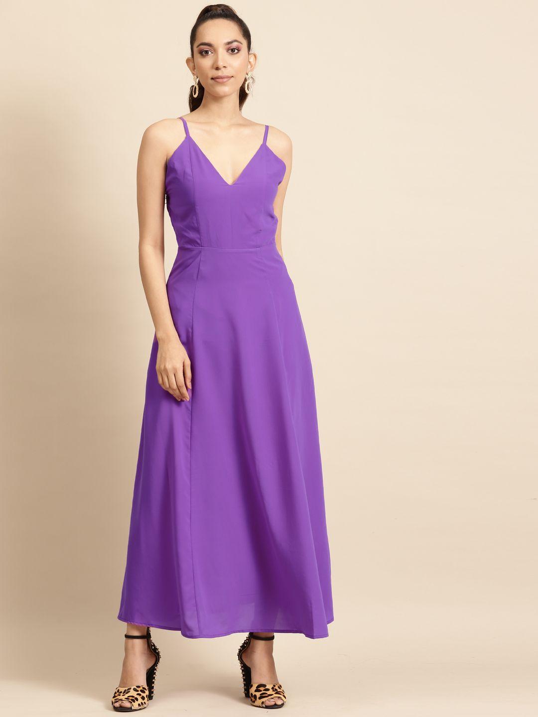 dodo-&-moa-purple-solid-gown-dress-with-tie-ups-at-back