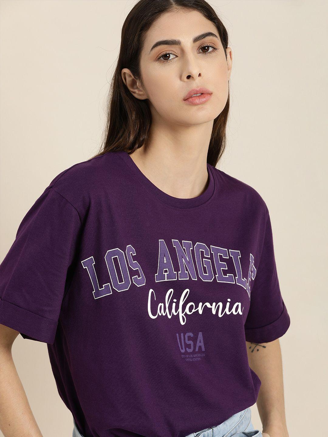 dillinger-women-purple-typography-printed-drop-shoulder-sleeves-oversized-pure-cotton-t-shirt