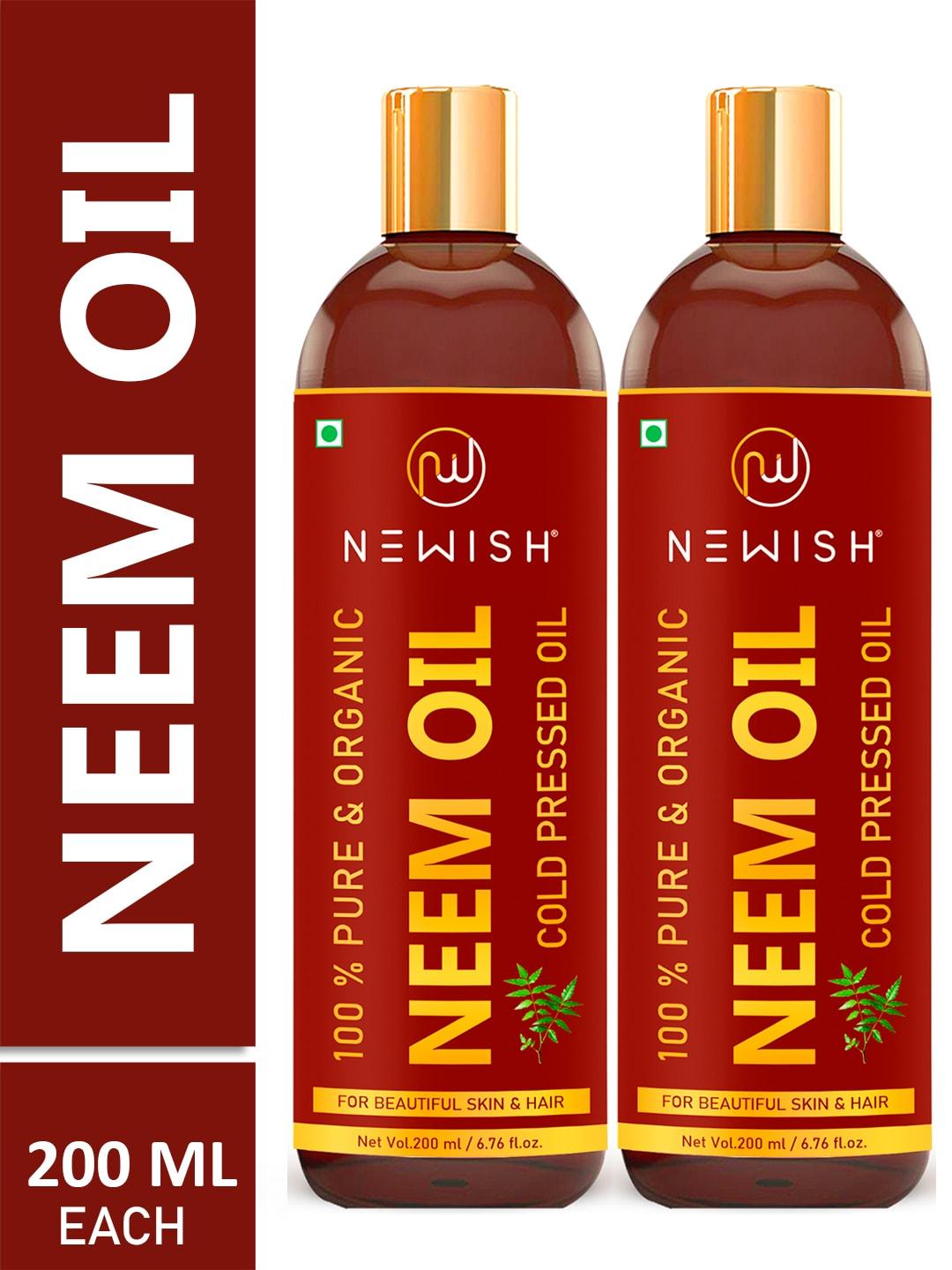 NEWISH Set of 2 Cold Pressed Organic Neem Oil - Skin & Hair