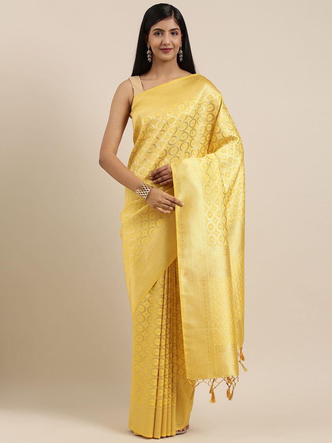 mimosa-yellow-&-gold-toned-art-silk-woven-design-kanjeevaram-saree