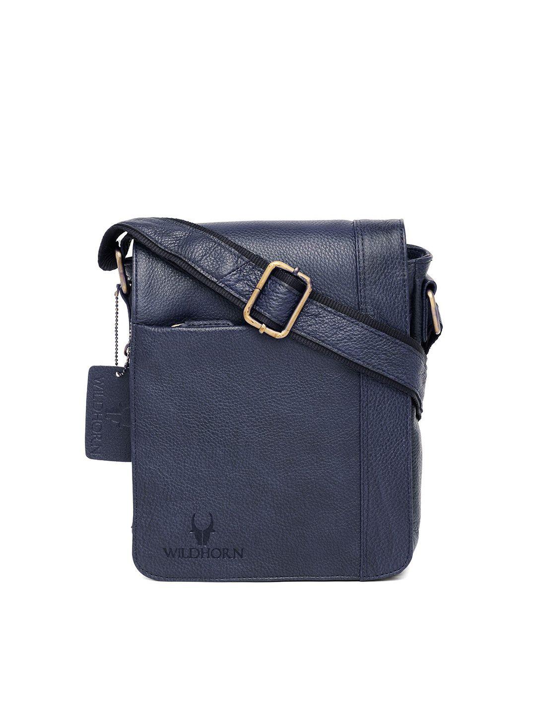wildhorn-men-blue-textured-leather-messenger-bag
