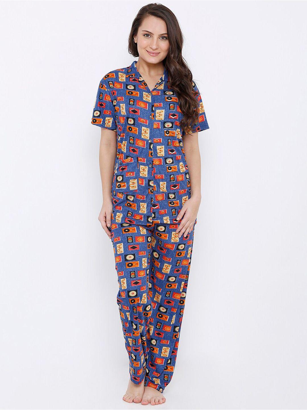 Pretty Awesome Women Multicoloured Printed Night Suit