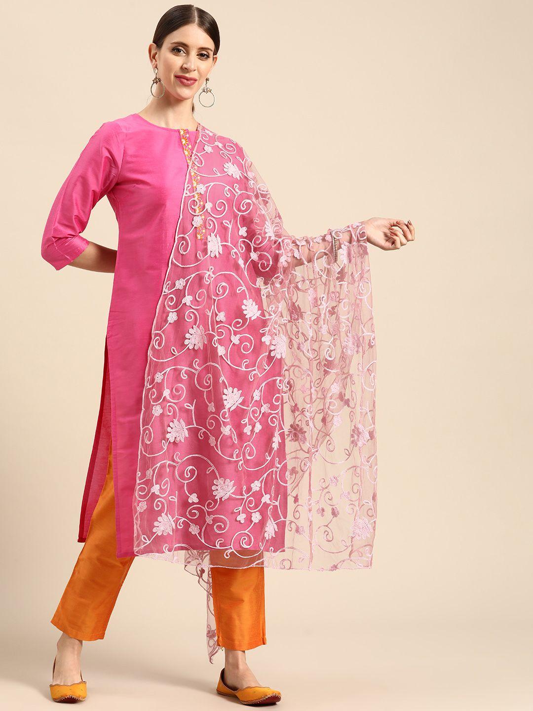 saadgi-pink-&-off-white-aari-embroidered-dupatta