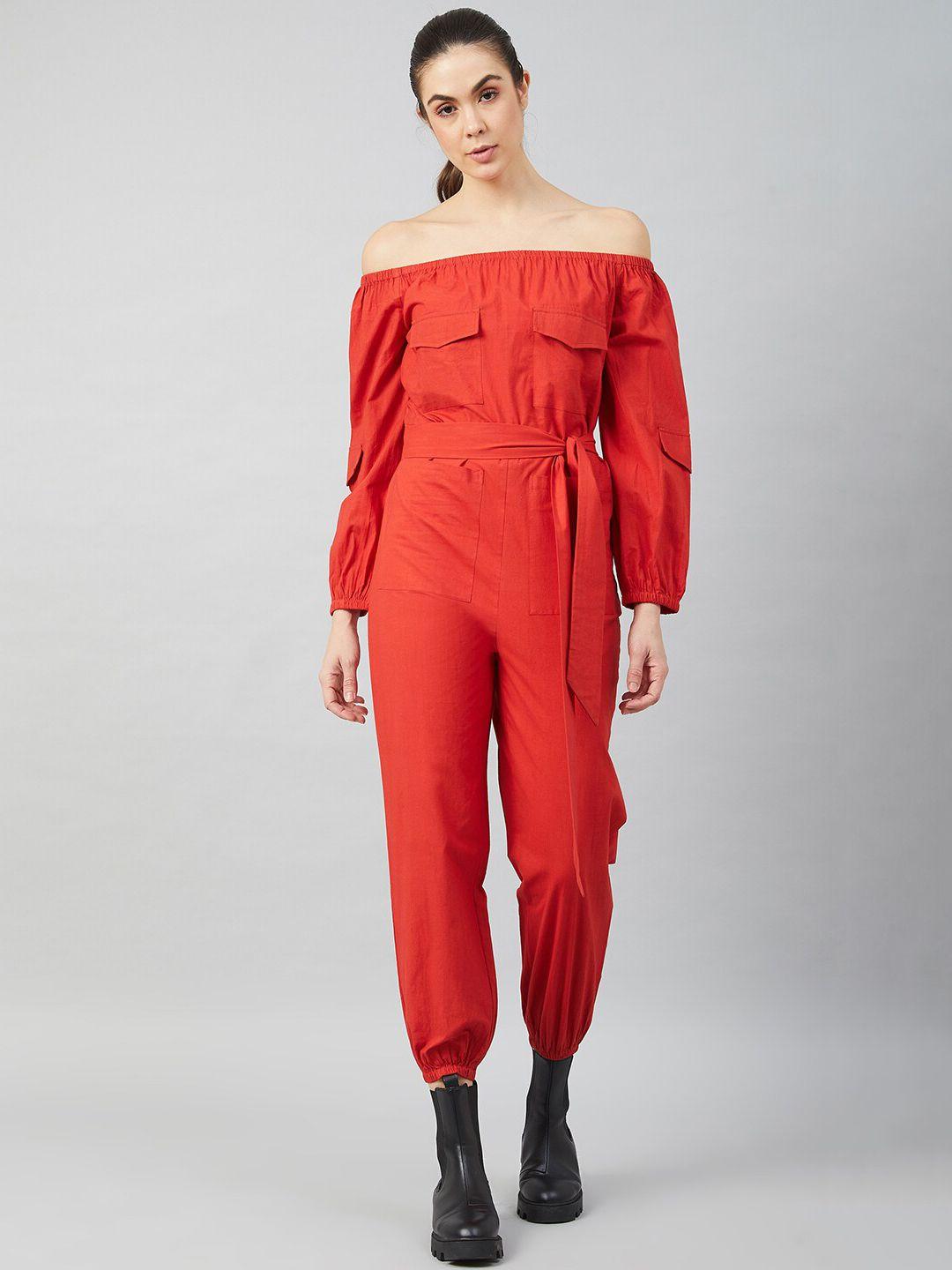 athena-women-red-solid-cotton-jumpsuit