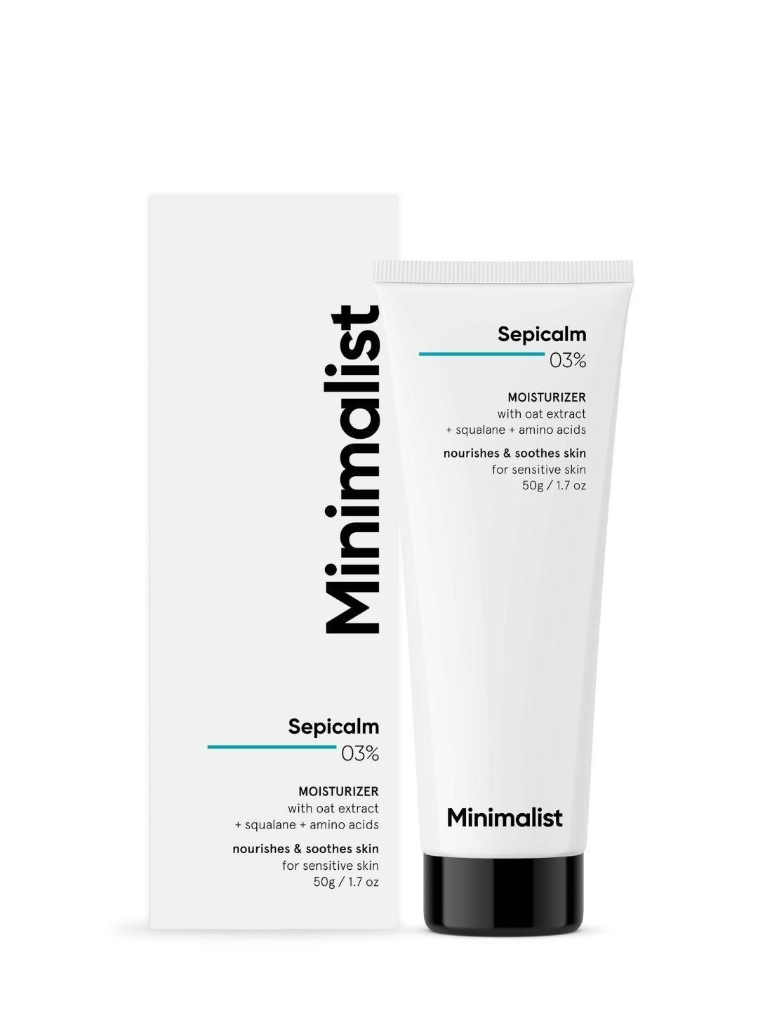 Minimalist Sepicalm 3% + Oats  Face Moisturiser For Oily Acne Prone Skin - 50 ml