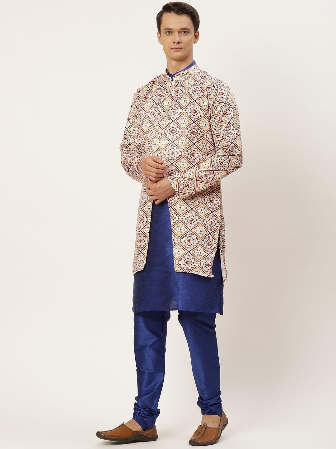 sojanya-men-blue-kurta-with-churidar-&-jacket