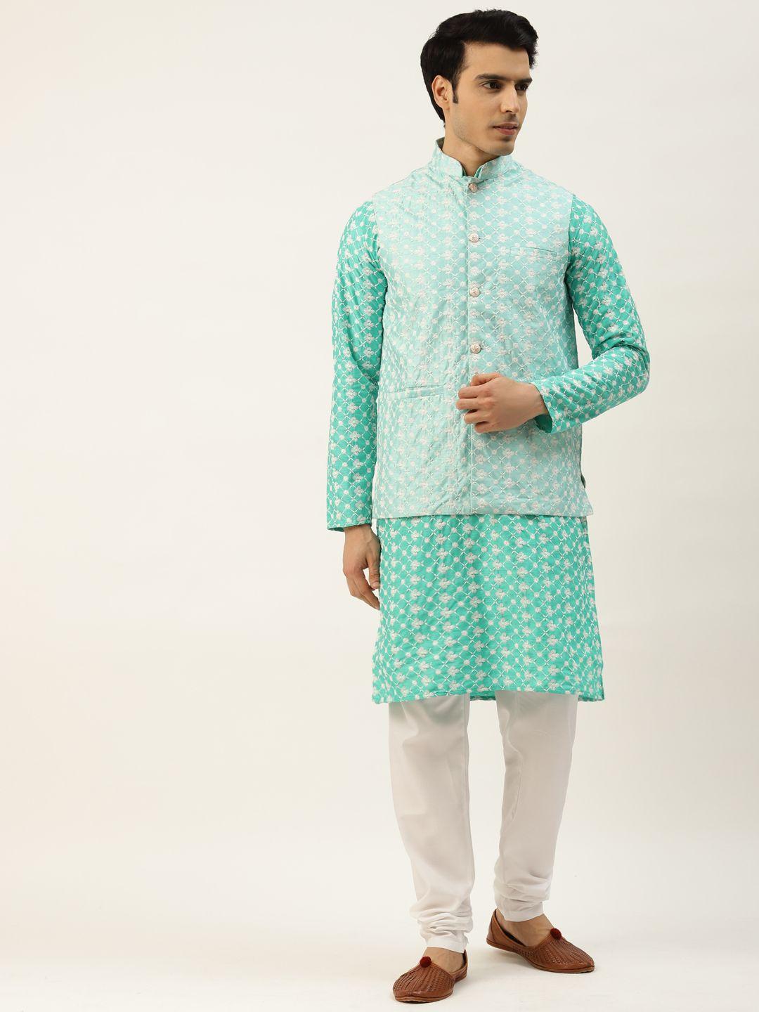 sojanya-men-blue-ethnic-motifs-embroidered-thread-work-kurta-with-churidar