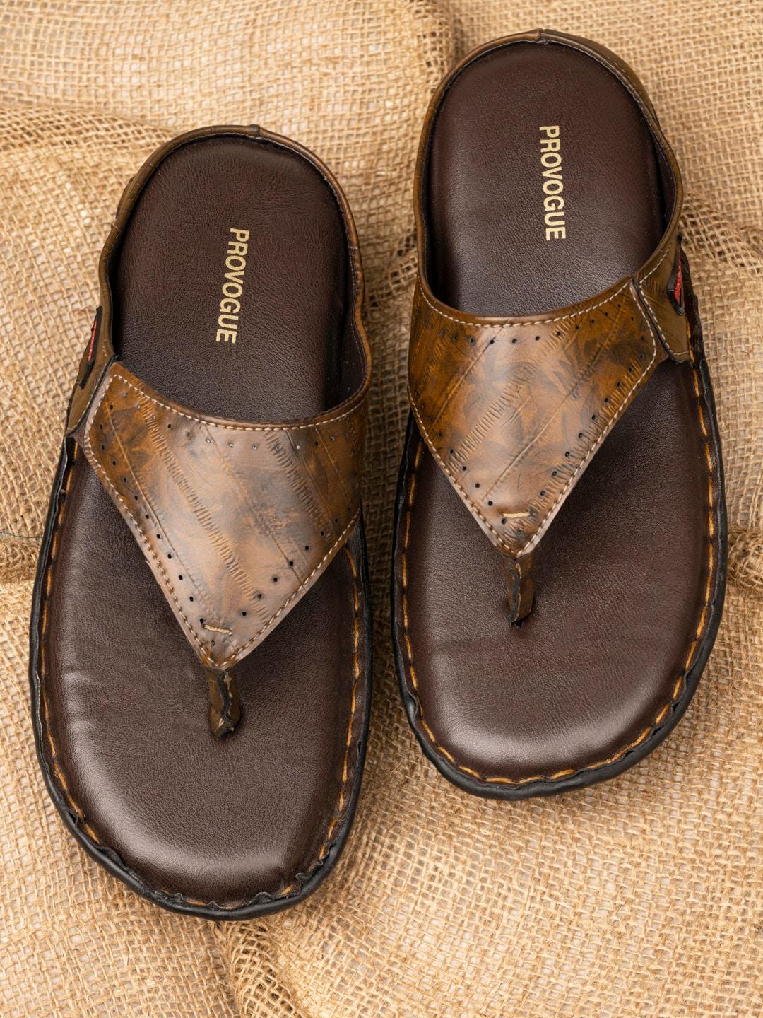 provogue-men-brown-&-black-printed-slip-on