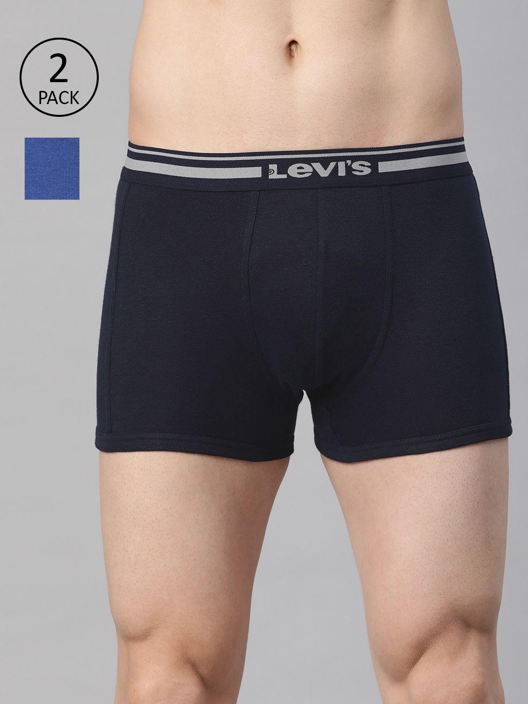 levis-men-pack-of-2-assorted-solid-trunks-#003