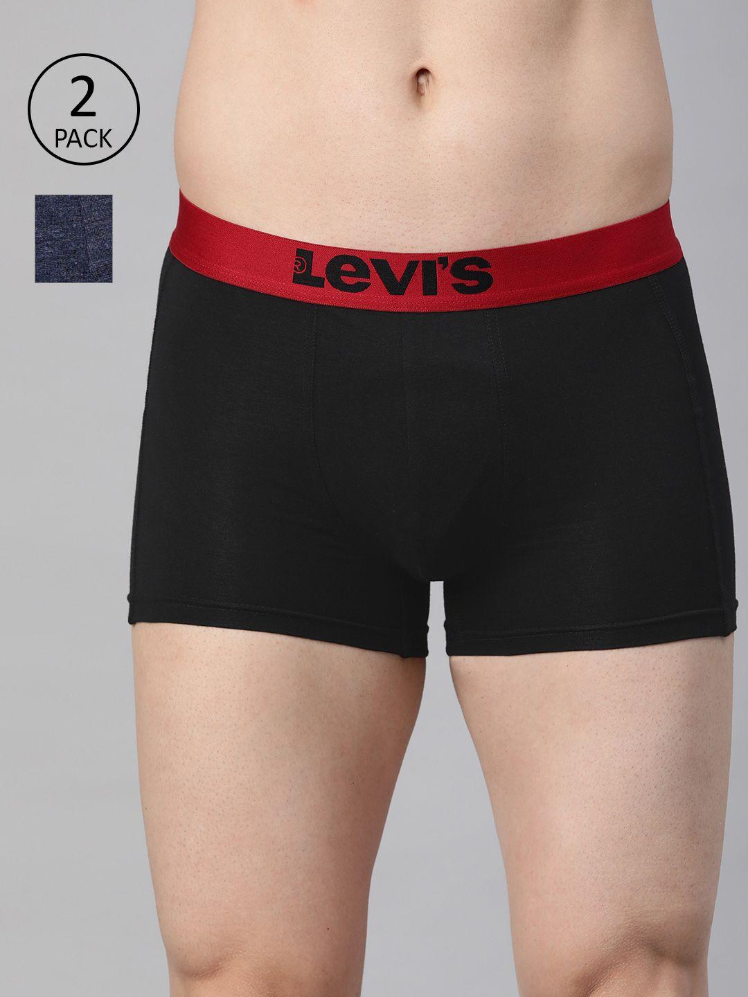 levis-men-pack-of-2-assorted-solid-trunks-#020