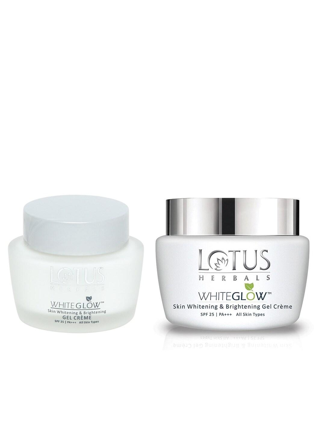 Lotus Herbals Set of 2 Sustainable White Glow Skin Brightening SPF 25++ Gel Creme