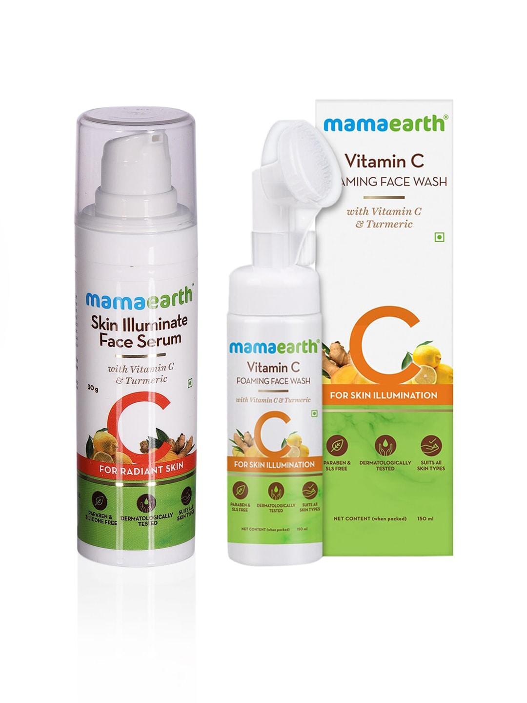 Mamaearth Set of Sustainable Vitamin C Face Serum & Turmeric & Vitamin C Face Wash