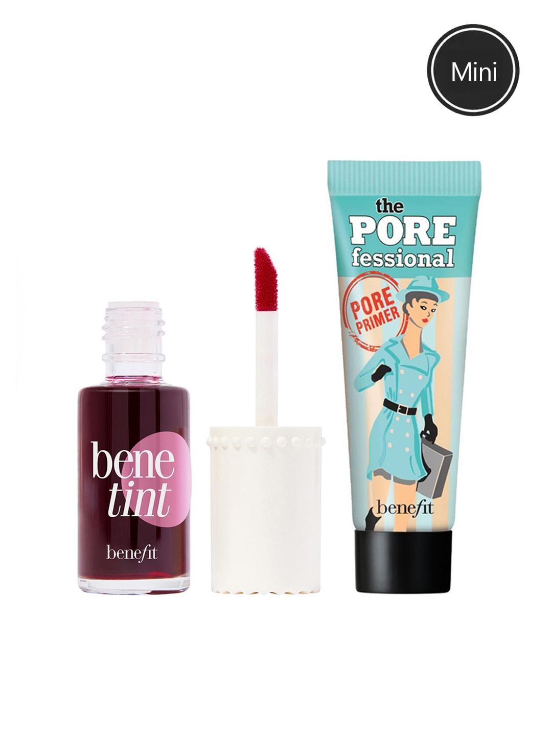 Benefit Cosmetics Set Of Lip Tint - Rose & The POREfessional Pore Primer Mini