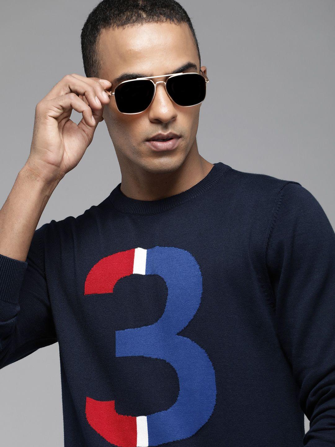 u-s-polo-assn-men-navy-blue-typography-printed-pure-cotton-pullover-sweater