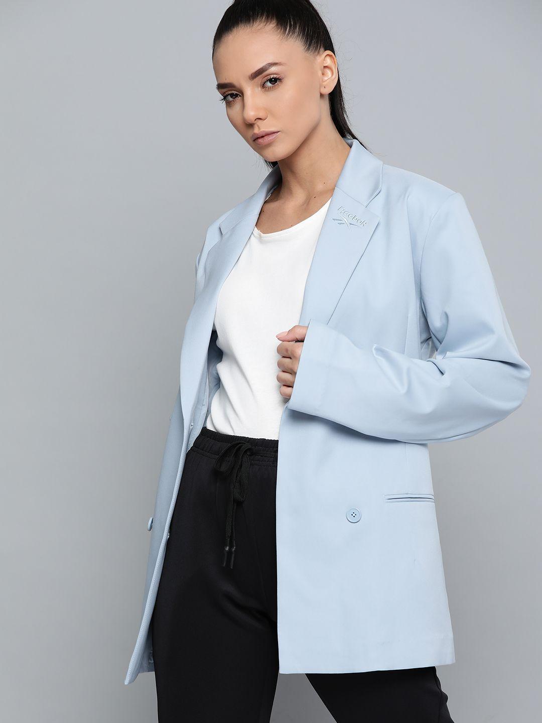 reebok-classic-women-blue-double-breasted-oversized-fit-solid-blazer