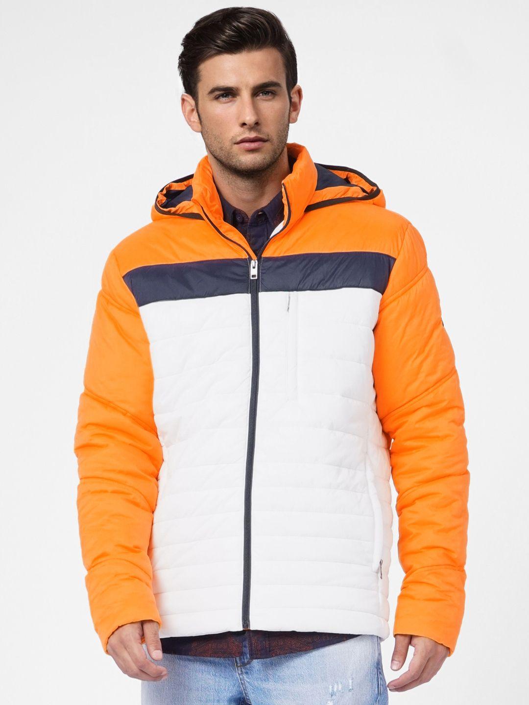 jack-&-jones-men-orange-&-white-colourblocked-puffer-jacket