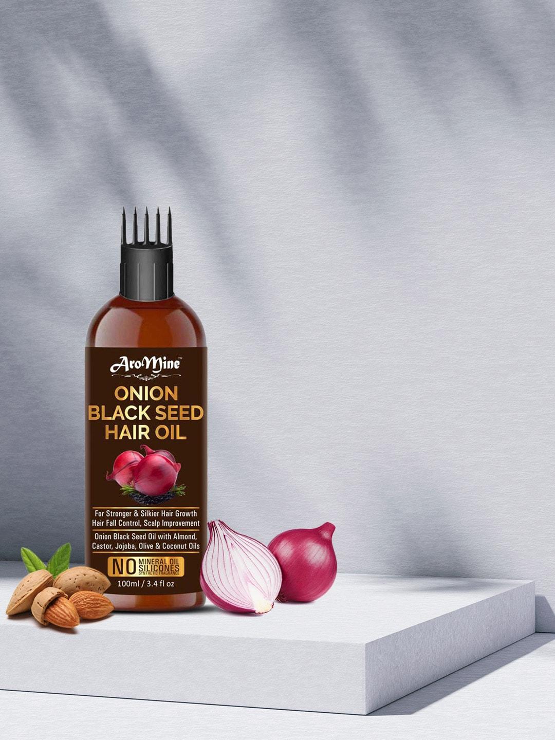 AROMINE Hair Fall Control Onion Blackseed Oil With Comb Applicator