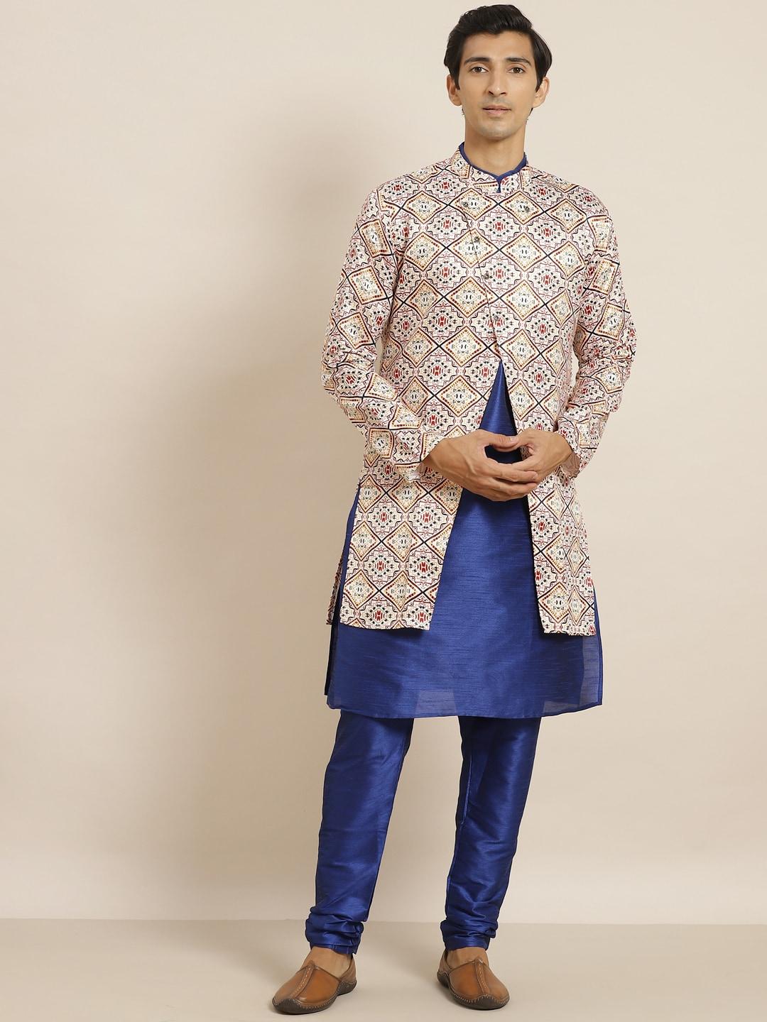 sojanya-men-blue-kurta-set-&-jacket