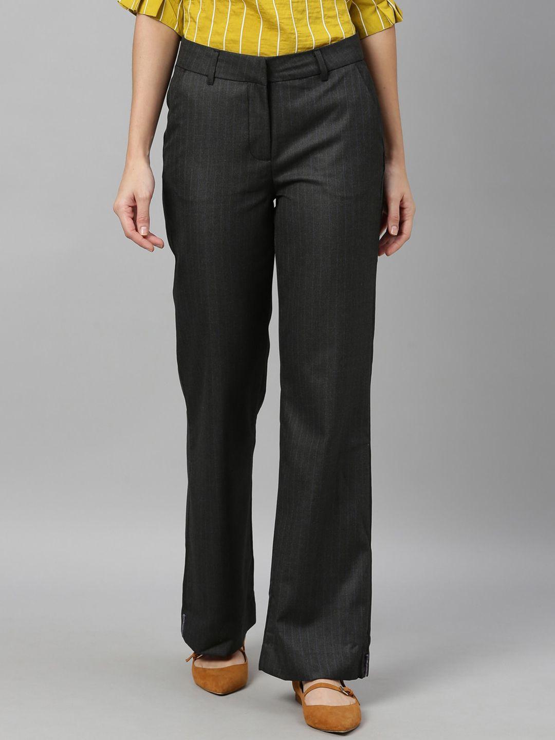 rareism-women-charcoal-slim-fit-bootcut-trousers