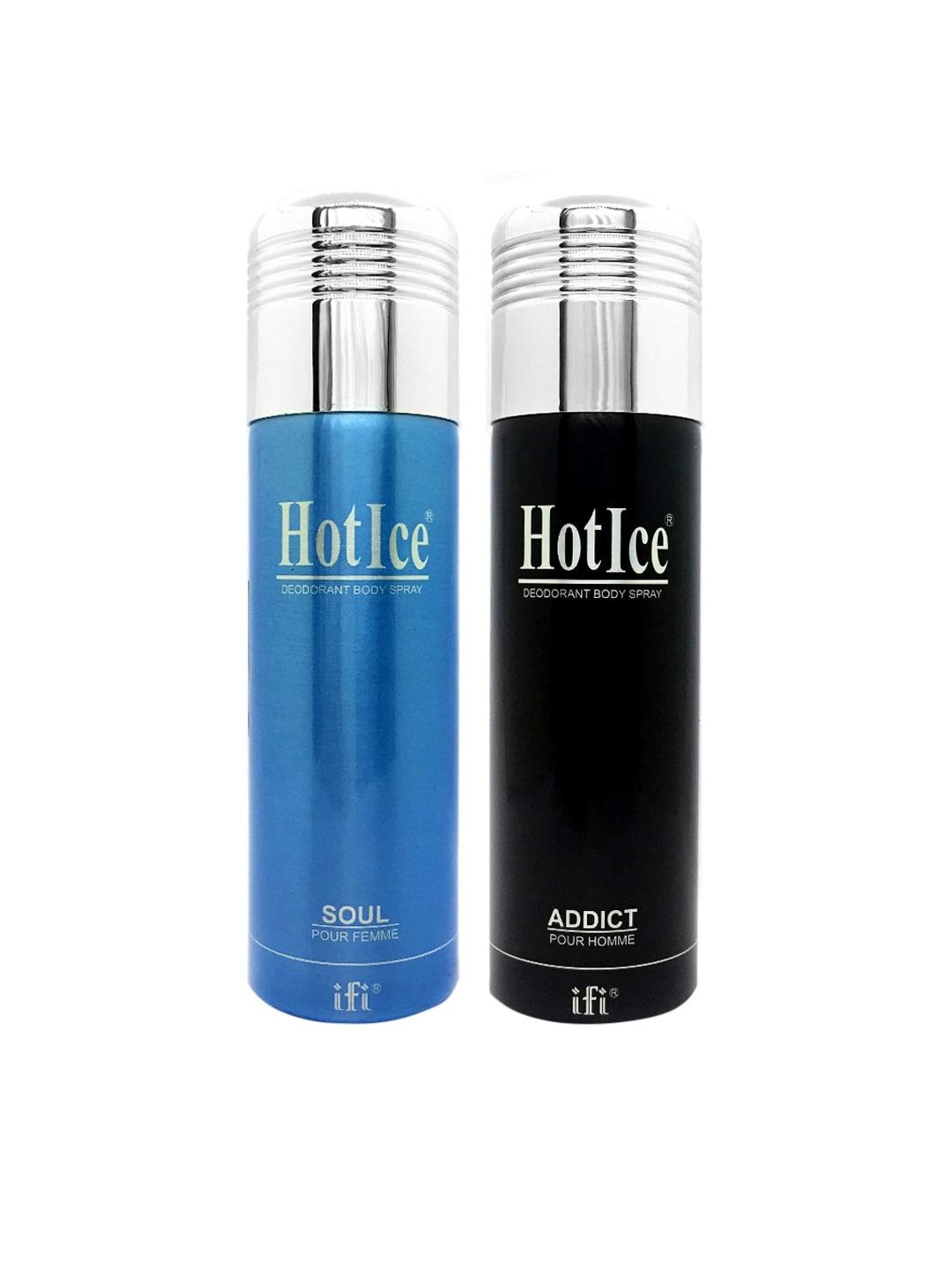 Hot Ice Blue Set of 2 Soul Fomme & Addict Homme Deodorant 200ml Each