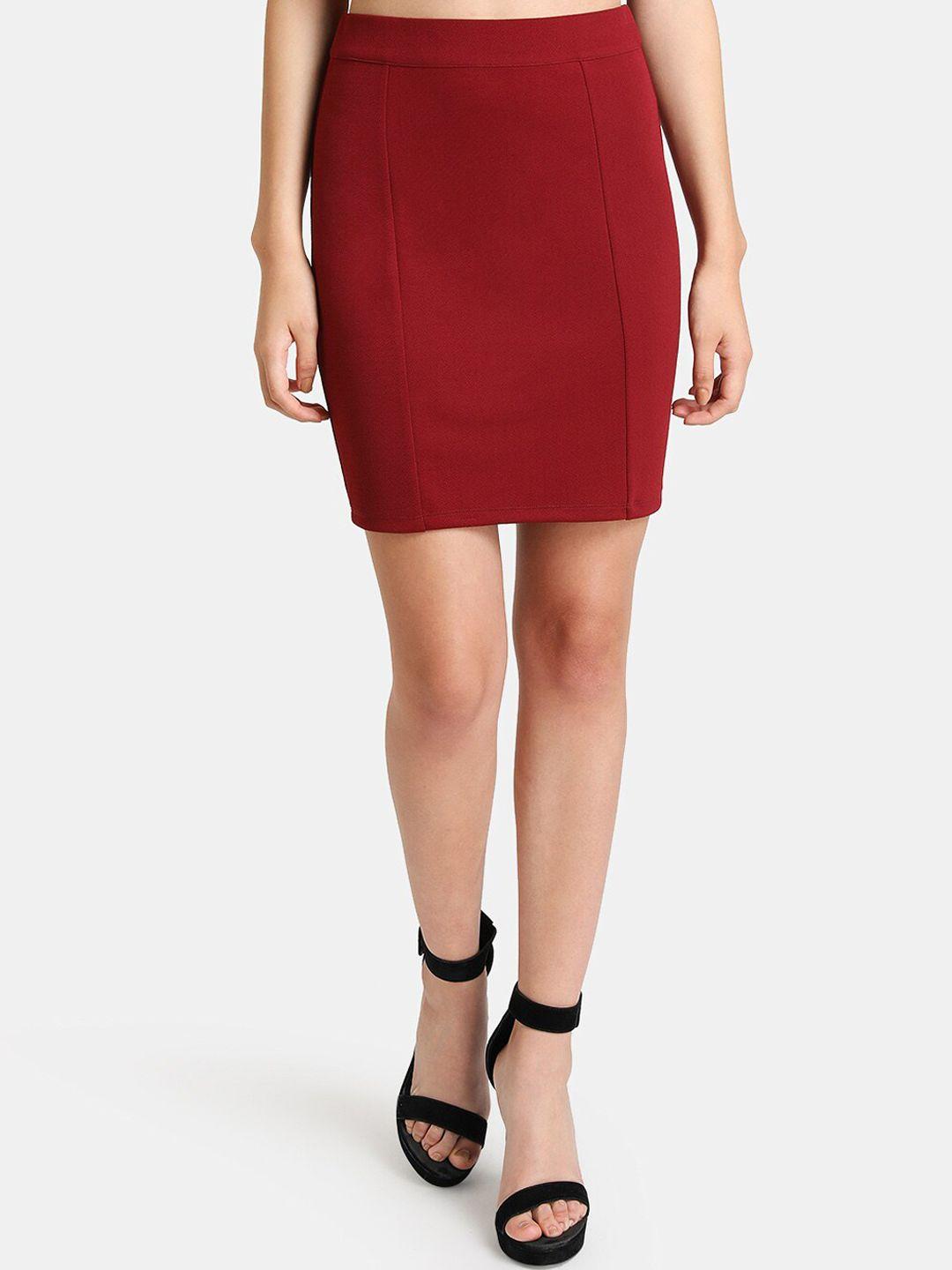 kazo-red-pencil-mini-skirt