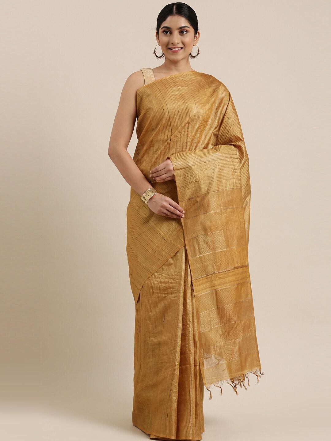 The Chennai Silks Golden Striped Saree