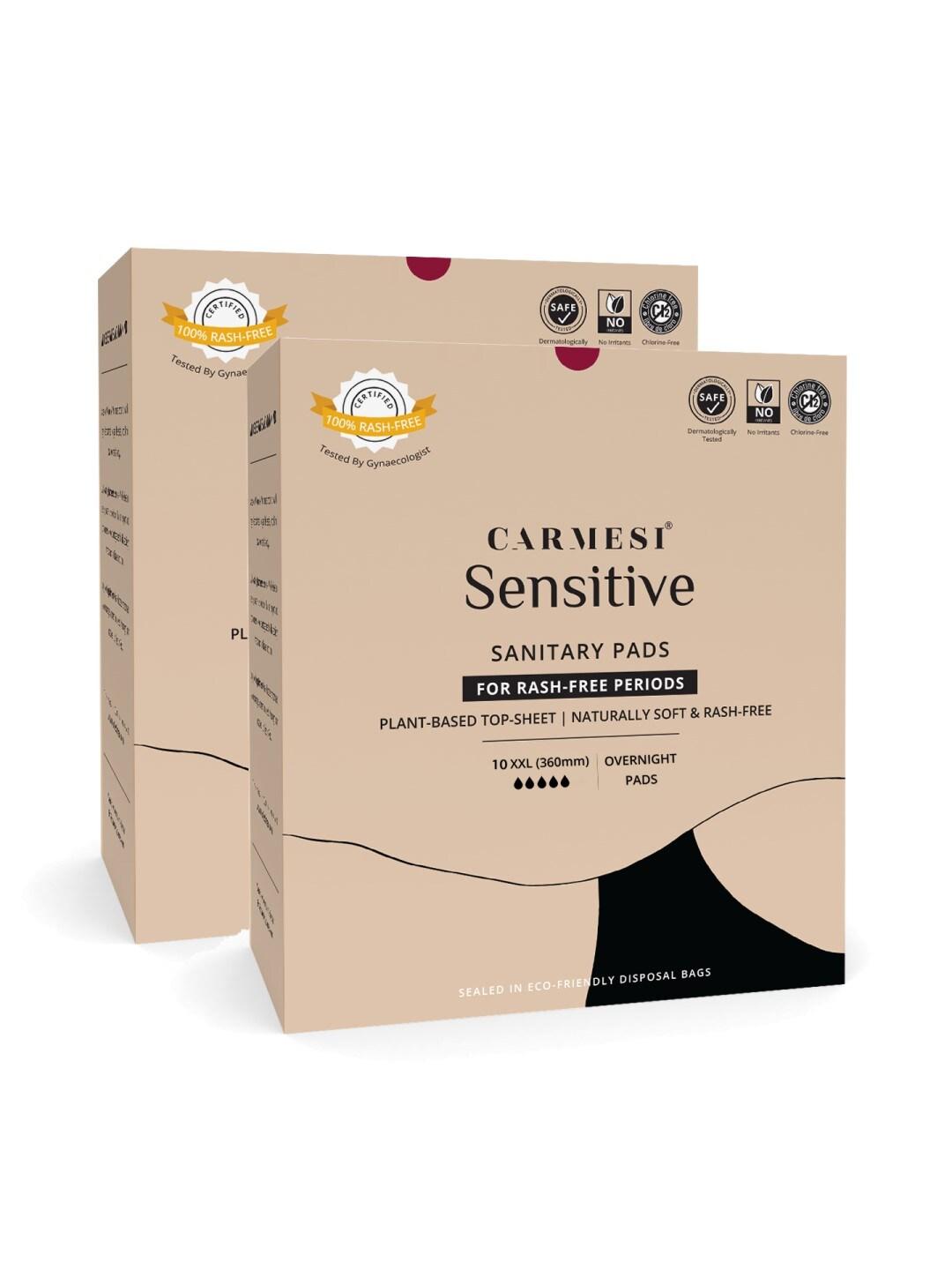Carmesi Pack of 2 Sensitive 10 XXL Sanitary Pads