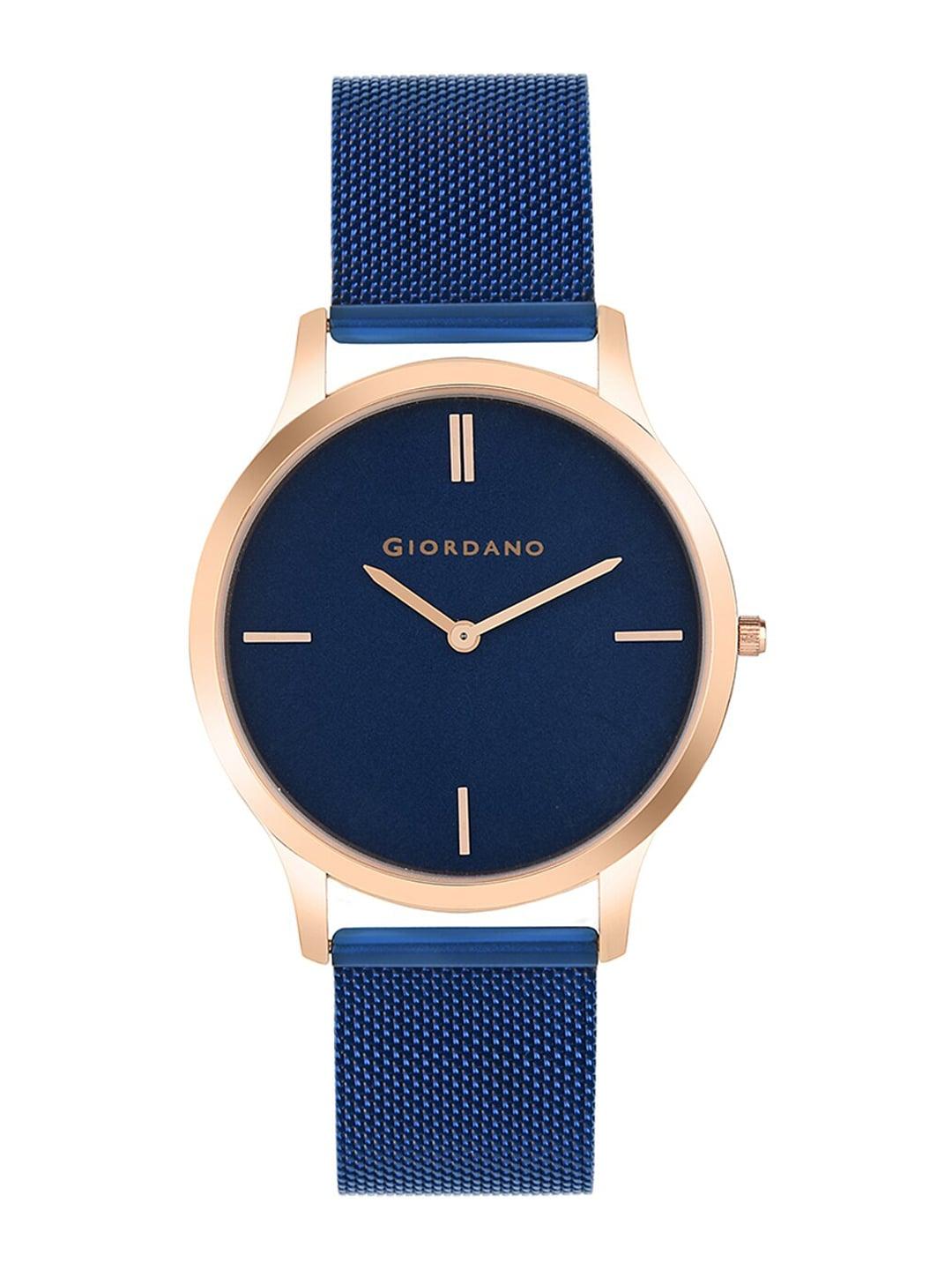 giordano-men-blue-dial-&-blue-bracelet-style-strap-analogue-watch