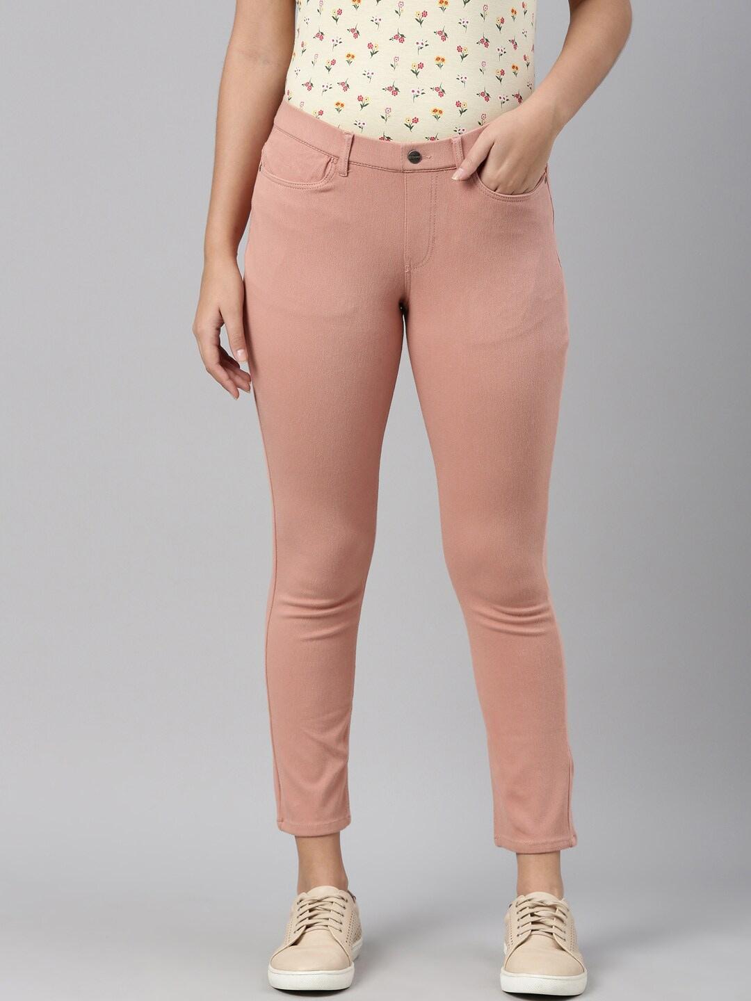 go-colors-women-pink-solid-slim-fit-cropped-jeggings