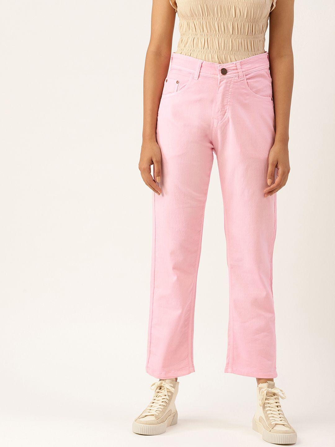 paris-hamilton-women-pink-boyfriend-fit-high-rise-stretchable-jeans