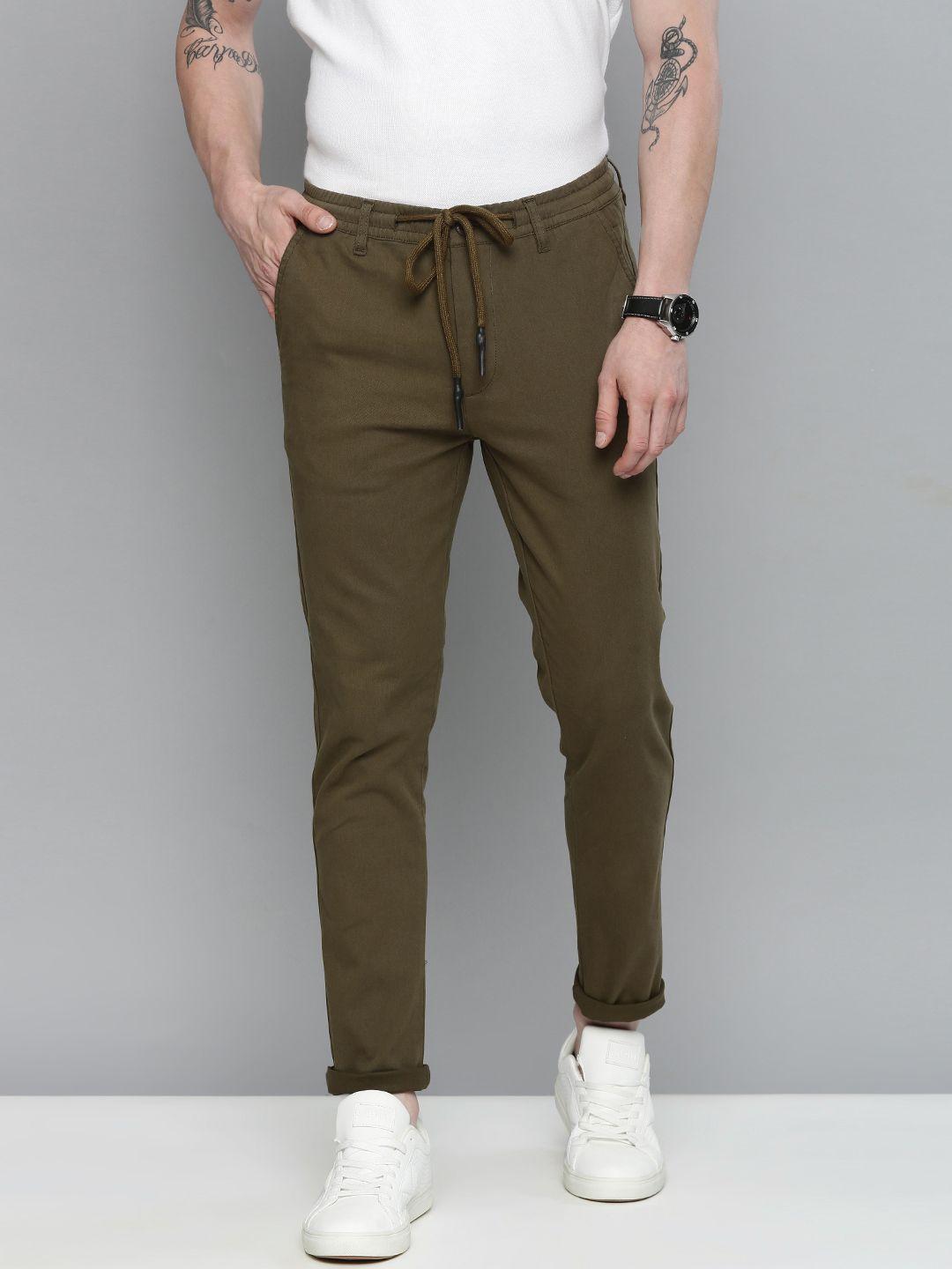 the-indian-garage-co-men-olive-green-slim-fit-chinos-trousers