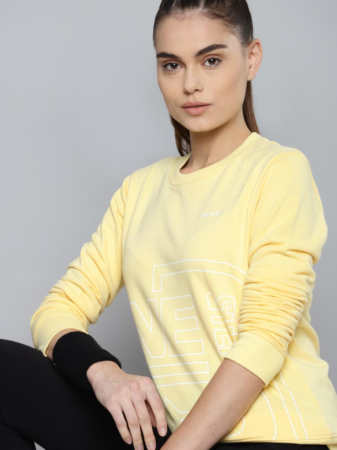 alcis-women-yellow-printed-sweatshirt