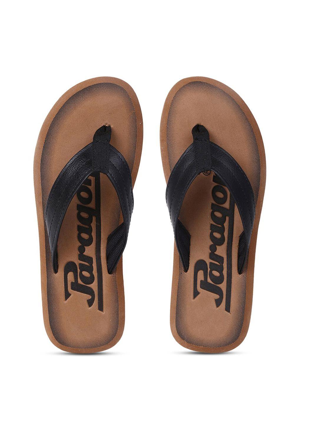 paragon-men-black-&-brown-printed-thong-flip-flops