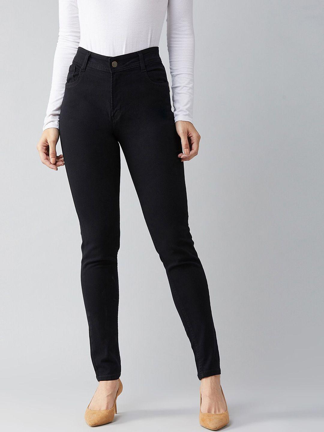 dolce-crudo-women-black-slim-fit-high-rise-stretchable-jeans