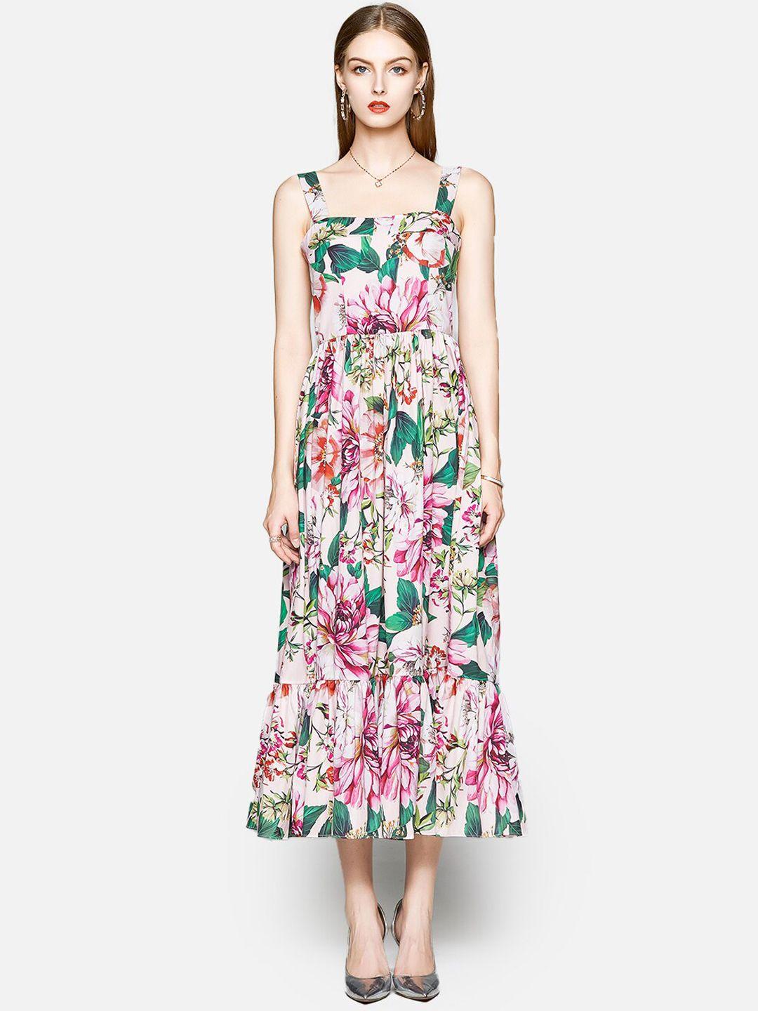 JC Collection Multicoloured Floral Fit and Flare Dress