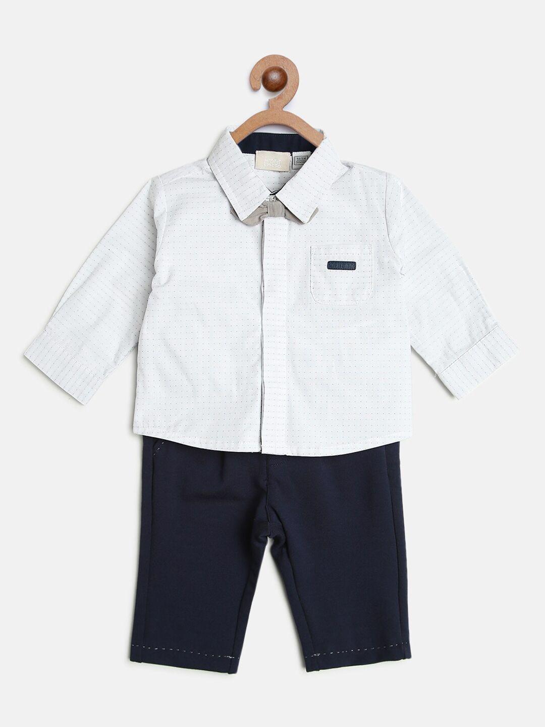 Chicco Boys White & Blue Embellished Shirt with Trousers